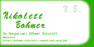 nikolett bohmer business card